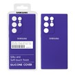 قاب سیلیکونی پاک کنی اورجینال درجه یک Samsung Galaxy S23 Ultra - بنفش تیره (پک دار)